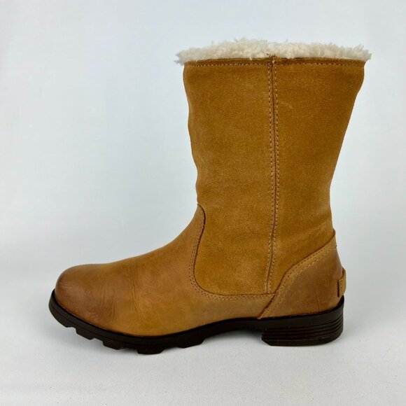 Sorel Womens Emelie Foldover Boot NL3025 Waterproof Camel Leather size 6.5 - Picture 7 of 16